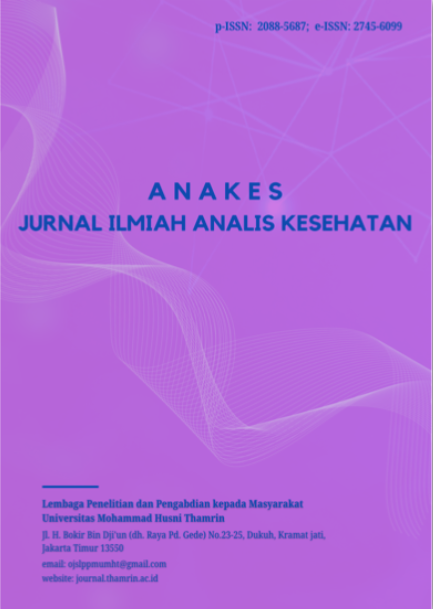 					View Vol. 11 No. 1 (2025): ANAKES: Jurnal Ilmiah Analis Kesehatan
				